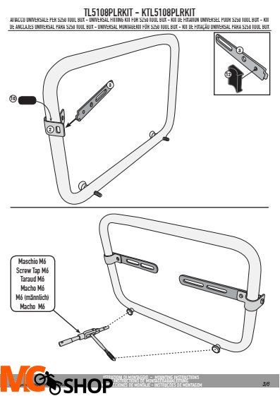 GIVI TL5108PLRKIT KIT MONTAŻOWY S250 DO PLR5108 BMW R