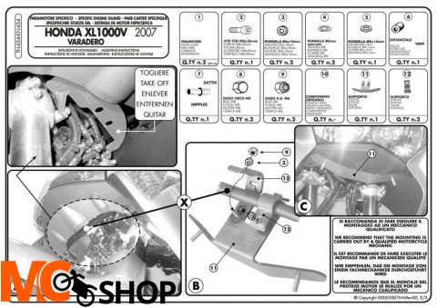 Givi TN454 Gmole Honda XL1000V Varadero (07-10)