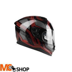 LAZER Kask Integralny RAFALE Darkside Czarny Czerw