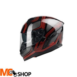 LAZER Kask Integralny RAFALE Darkside Czarny Czerw