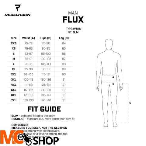 REBELHORN SPODNIE MOTOCYKLOWE TEKSTYLNE FLUX BLA
