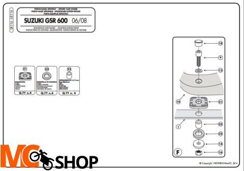 Givi SR116 Stelaż centralny MONOKEY GSR 600 06>11