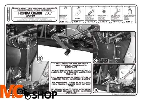 Givi TN453 Gmole Honda CB600 Hornet