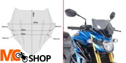 GIVI A3113 SZYBA DYMIONA 28 x 36,5 cm SUZUKI GSX S750