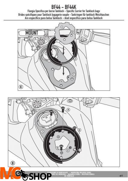 GIVI BF44 MOCOWANIE TANKLOCK HONDA CB500X (2019)