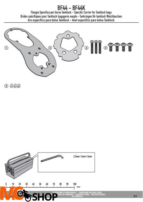 GIVI BF44 MOCOWANIE TANKLOCK HONDA CB500X (2019)