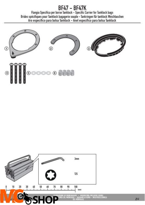 GIVI BF47 MOCOWANIE TANKLOCK - BMW R 1200 RT