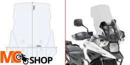 GIVI D3117ST SZYBA PRZEZROCZYSTA 57,5 x 50,5 SUZUKI V-Strom