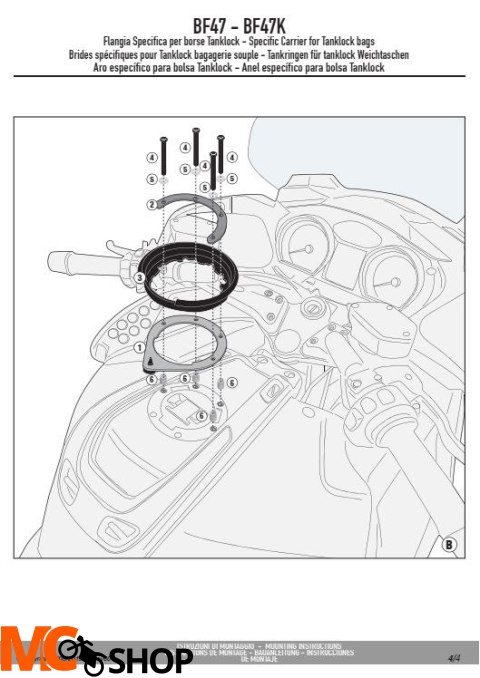 KAPPA BF47K MOCOWANIE TANKLOCK BMW R 1200RT