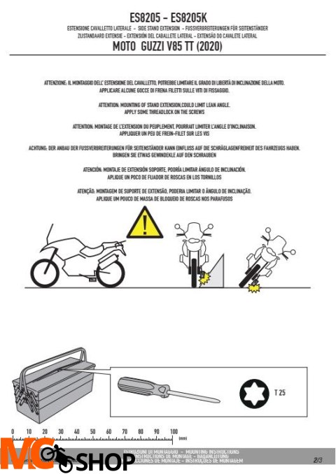 KAPPA ES8205K POSZERZENIE STOPKI BOCZNEJ MOTO GUZZI