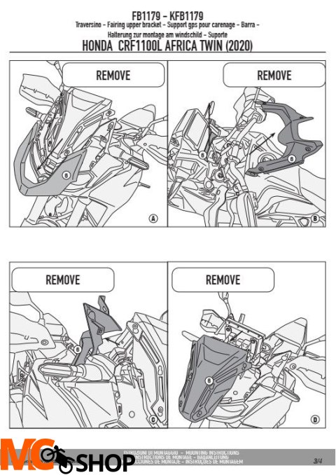 KAPPA KFB1179 POPRZECZKA DO ZAMONTOWANIA TOREB I MOCOWAŃ GPS