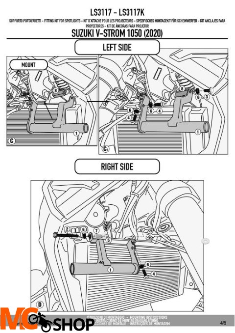 KAPPA LS3117K MOCOWANIE HALOGENÓW KS310 I KS322 SUZUKI