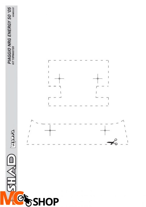 SHAD STELAŻ KUFRA TYŁ DO PIAGGIO ENERGY NRG 50