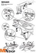 SHAD W0FG88IF STELAŻ KUFRA BOCZNEGO 3P DO BMW F800GS