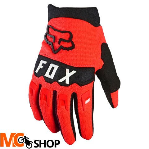 FOX RĘKAWICE OFF-ROAD JUNIOR DIRTPAW FLUORESCE RED