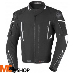 BUSE Kurtka motocyklowa Rocca czarna/biała