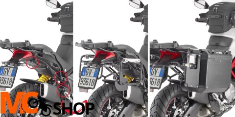 GIVI PLOR7412CAM STELAŻ KUFRÓW BOCZNYCH ONE-FIT CAM DUCATI Multistrada