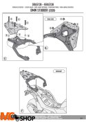 GIVI SRA5138STELAŻ KUFRA CENTRALNEGO Z ALUMINIOWĄ PŁYTĄ MONOKEY BMW S