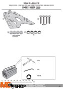 GIVI SRA5138STELAŻ KUFRA CENTRALNEGO Z ALUMINIOWĄ PŁYTĄ MONOKEY BMW S