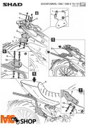 SHAD D0DV11IF STELAŻ KUFRA BOCZNEGO 3P DUCATI DIAVEL 2019-2021