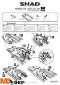 SHAD H0CF19ST STELAŻ KUFRA TYŁ HONDA CB125F (15-19)