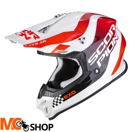 SCORPION KASK OFF-ROAD VX-16 AIR Soul White-Red