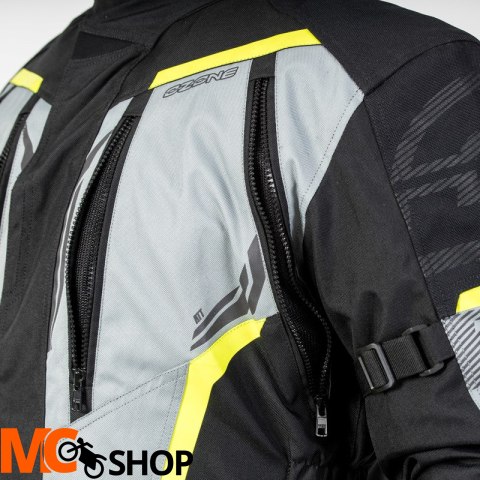 OZONE KURTKA TEKSTYLNA TOUR III BLACK/GREY/FLUO YE