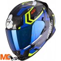 SCORPION KASK INTEGRALNY EXO-491 SPIN BK-BL-NE YEL