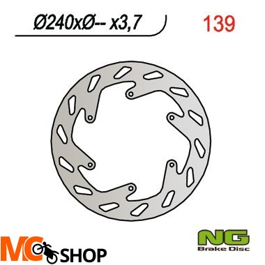 NG139 TARCZA HAMULCOWA PRZÓD KTM GS/EGS/LC4 (240x