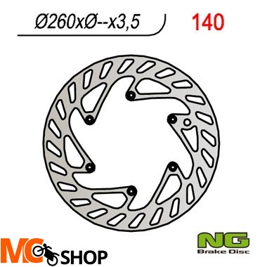 NG140 TARCZA HAMULCOWA PRZÓD KTM / HUSABERG (260X