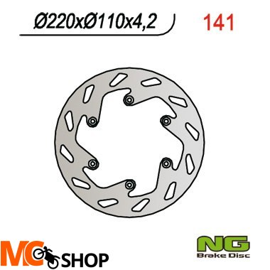 NG141 TARCZA HAMULCOWA TYŁ KTM / HUSABERG (220X110