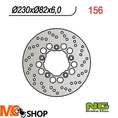 NG156 TARCZA HAMULCOWA TYŁ KAWASAKI ZX6R (95-97 ZX