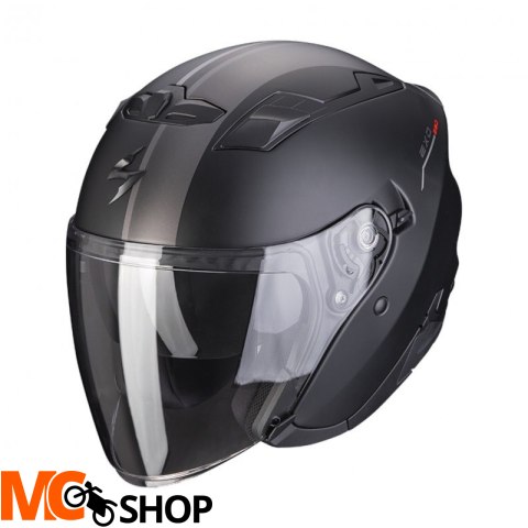 SCORPION KASK OTWARTY EXO-230 SR MATT BK-SILVER-RE