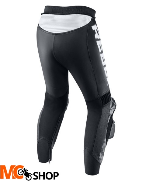 REBELHORN SPODNIE MOTO SKÓRZANE REBEL BLACK/WHITE