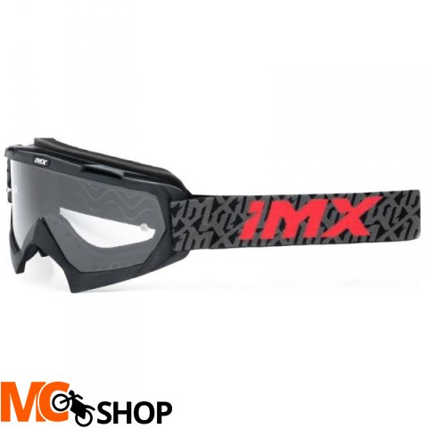 IMX GOGLE MUD BLACK MATT/GREY/RED SZYBA CLEAR