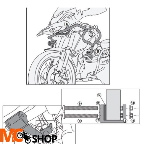 GIVI GMOLE OSŁONA SILNIKA GÓ BMW R 1200 GS 17 >18