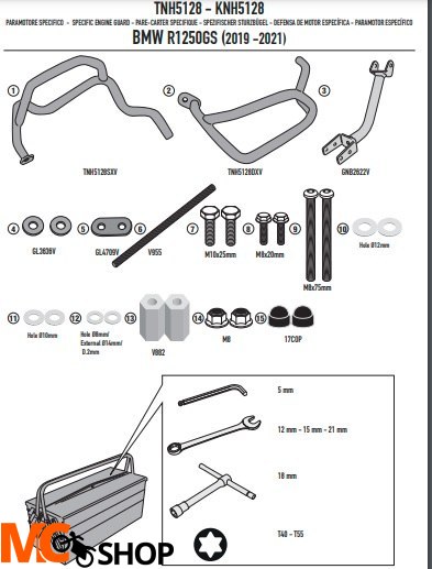 GIVI OSŁONA SILNIKA GMOLE GÓRNE BMW R 1250 GS 19 >