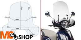 KAPPA 6109AK SZYBA KYMCO LIKE 125 (17-18) PRZEZROC