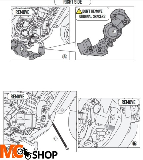 KAPPA GMOLE SILNIKA HONDA CMX 1100 REBEL '21 CZARN