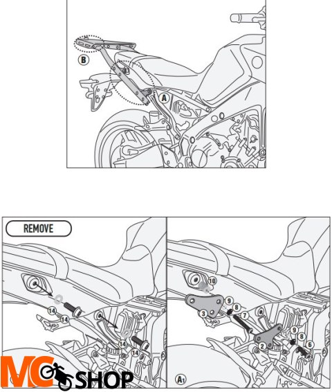 KAPPA STELAŻ KUFRA CENTRALNEGO YAMAHA MT-09 (21)