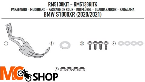 KAPPA MOCOWANIE BŁOTNIKA KRM01 I KRM02 BMW S 1000