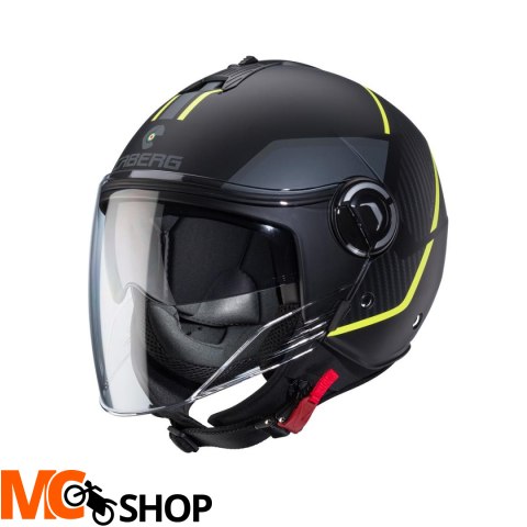CABERG KASK JET RIVIERA V4X CZA MAT/ŻÓŁTY FL/SZARY