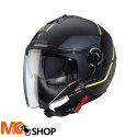 CABERG KASK JET RIVIERA V4X CZA MAT/ŻÓŁTY FL/SZARY