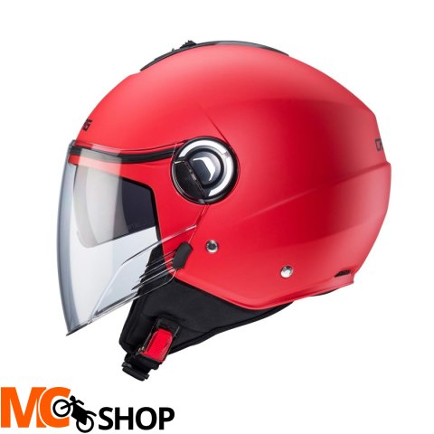 CABERG KASK JET Z BLENDĄ RIVIERA V4X CZERWONY MAT