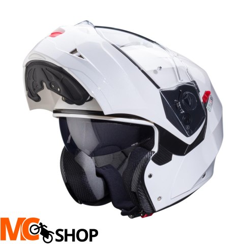 CABERG KASK SZCZĘKOWY FLIP-UP DUKE X BIAŁY POŁYSK