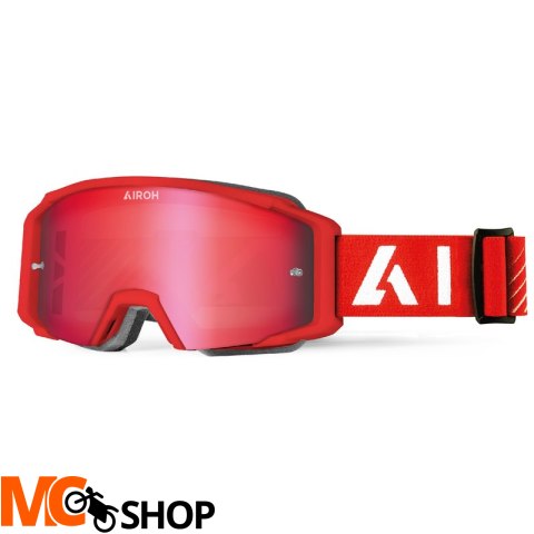 GOGLE AIROH BLAST XR1 RED MATT SZYBA BLUE MIRRORED