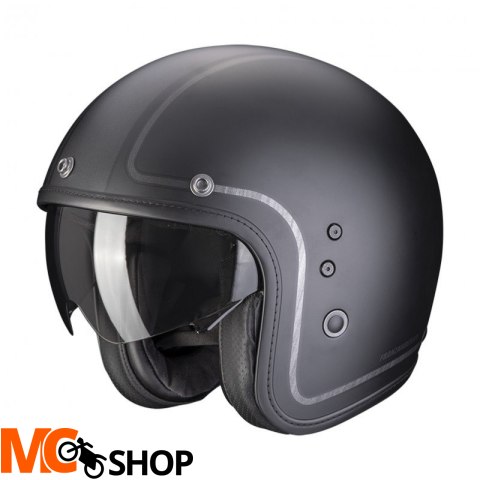 SCORPION KASK OTWARTY BELFAST EVO RETROL MAT BK-SI