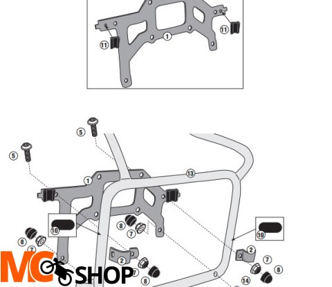 GIVI KIT MONTAŻ S250 STELAŻ BOCZNY KTM 390 ADVENTU