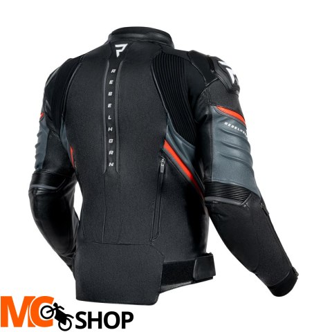 REBELHORN KURTKA SKÓRZANA VELOCE BLA/GREY/FLUO RED