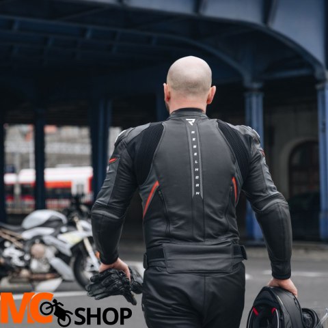 REBELHORN KURTKA SKÓRZANA VELOCE BLA/GREY/FLUO RED